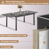 HERA'S HOUSE 9 Pieces Wicker Patio Dining Set, 8 x Rattan Dining Chair, 1 x Extendable Metal Dining Table, All Weather Resistant Outdoor Furniture Set for 8 for Lawn Garden Backyard HERA'S HOUSE