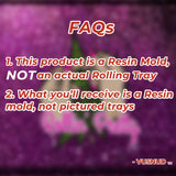 Vusnud Rolling Tray Resin Mold, Large Silicone Epoxy Resin Mold Tray, Epoxy Molds for Resin Casting Vusnud