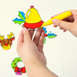 JOYIN Christmas 18 PCS Window Sun Catchers DIY Paint Art and Craft Kit, Make Your Own Window Clings for Christmas Holiday Decorations,Kids Art Project JOYIN