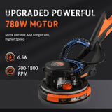 Drywall Sander, 780W Electric Drywall Sander with Vacuum Dust Collection, 1800RPM 7 Variable Speed Popcorn Ceiling Removal Tool with LED, Dustless Wall Sander CUBEWAY