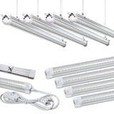 Skymoatled 8Pack 8FT LED Shop Light Garage Light,100W 6000K White Light 15000LM Super Bright,Hanging/Surface Mount,Linkable T8 LED Tube Lights for Garage,Warehouse, Workshop,Plug and Play Skymoatled