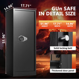 HEANVO 10-14 Gun Cabinet,Large Gun Safe for Rifles and Pistols,Shotgun Safe,Gun Safes for Rifle and Password Lock,Gun Cabinet for Home with Adjustable Shelves with Dual Alarm & Mute Mode HEANVO