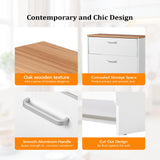 VINGLI Shoe Cabinet Storage for Entryway Slim, Narrow Shoe Cabinet for Front Door Entrance,Entryway Modern White Wood Shoes Rack Organizer for Closet,Freestanding Rack with 2 Flip &1Drop-Down Drawers VINGLI