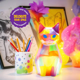 LAOESE Paint Your Own Cat Lamp Kit, Art Supplies Arts & Crafts Kit, Painting kit for Kids 6-12, Arts and Crafts for Kids Ages 8-12, Toys Girls Boy Birthday Gift Ages 3 4 5 6 7 8 9 10 11 12+ LAOESE