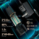 Blycorul Cordless Mini Polisher,1/1.5/2Inch Micro Polisher,DA&RO Cordless Polisher with 11 Variable Speed 2500-6000 RPM,2 * 2.0Ah Rechargeable Batteries,Polisher for Car Detailing,Polishing,Cleaning Blycorul