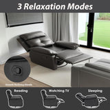 Trygoal Swivel Rocker Recliner, 360 Swivel Small Recliners with 30 Degree, 90-150 Degree Angle, Faux Leather Lift Chair for Home Theater Seating, Adults, Living Room, Bedroom, Black Trygoal