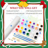 cviokrdu Christmas Paint by Numbers Kit for Adults - Santa Claus Adult Paint by Number Kits on Canvas, DIY Christmas Elk Oil Painting for Gift Home Wall Decor (16x16inch) cviokrdu