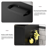 LCAOPC Metal Storage Cabinet with Wheels, Lockable Garage Cabinet with Wheels, Tool Cabinet on Wheels, Metal Rolling Utility Cabinet for Home, Office, Garage and Workshop, Black LCAOPC