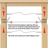 BLIKA 80 Pack T316 Stainless Steel Right&Left Handed Thread Swage Lag Screws for Wood Posts of 1/8" Stair Cable Railing Kit, Cable Railing Hardware with Wrench, DIY Wood Baluster BLIKA