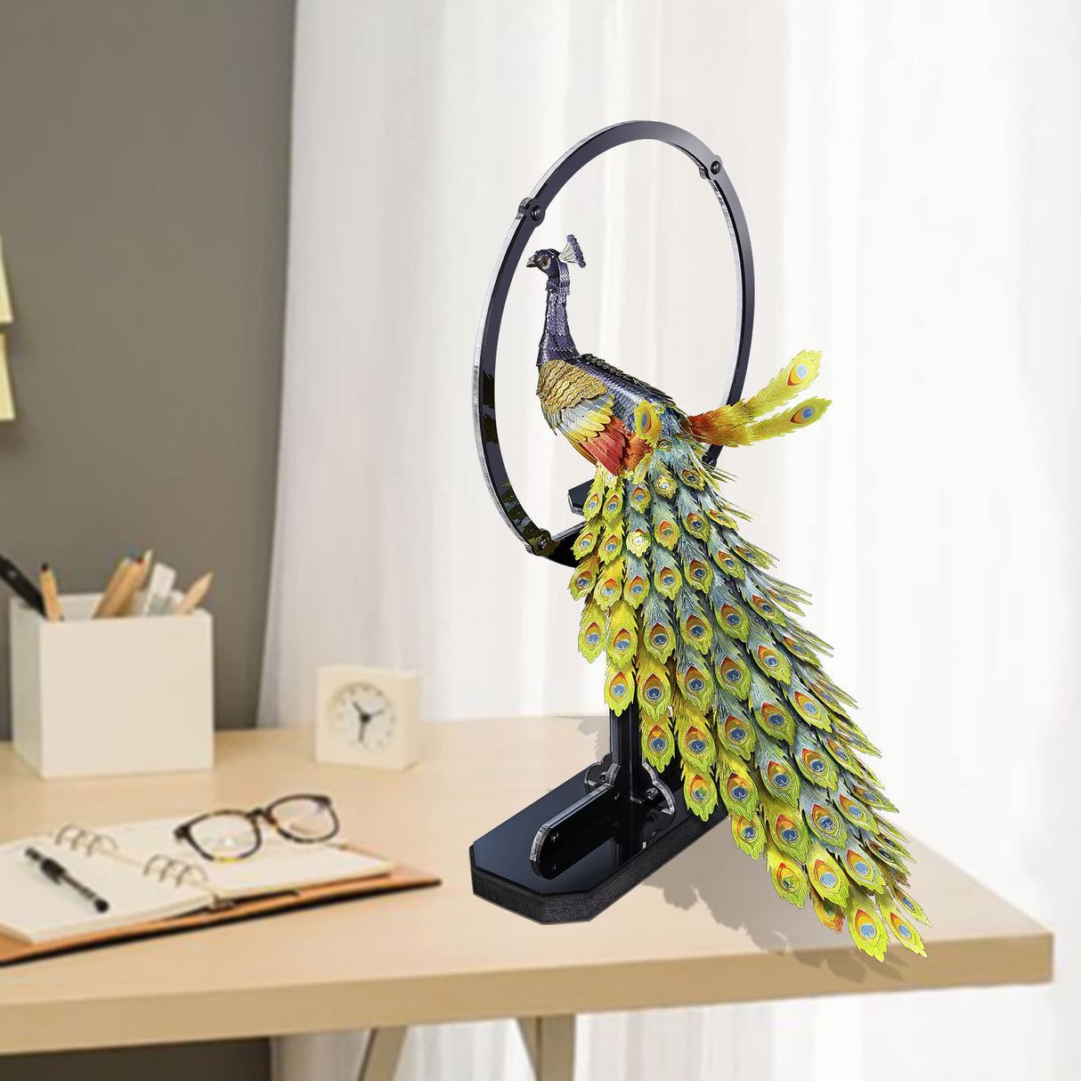 Piececool 3D Puzzles for Adults, Gorgeous Peacock 3D Metal Model Building Kits, Challenging Brain Teaser 3D Puzzles DIY Assembling Crafts Kit Creative Gfits Home Decor Piececool