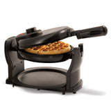 BELLA Classic Rotating Belgian Waffle Maker with Nonstick Plates, Removable Drip Tray, Adjustable Browning Control and Cool Touch Handles, Black BELLA