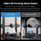 Creality Hyper ABS Filament for K1/K1 Max/K1C, Official 3D Printer Filament ABS 1.75mm for High-Speed Printing Convenient Open Printing ABS Filament, 1kg(2.2lbs) Spool Fit Most 3D Printer(Black) Creality