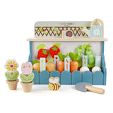 PairPear Flower Garden Toy Playset,Toddlers Wooden Toys Play Food Set for Girls Boys 3 Years and Up PairPear