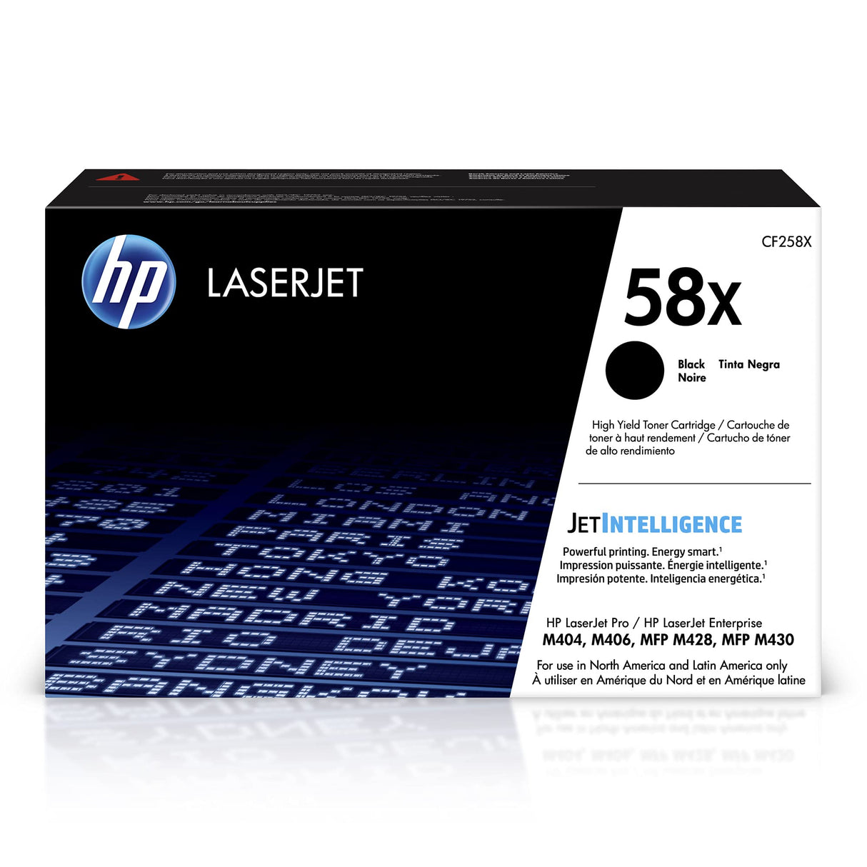 HP 58X Black High-yield Toner Cartridge | Works with HP LaserJet Enterprise M406dn, HP LaserJet Enterprise MFP M430f, HP LaserJet Pro M404 Series, HP LaserJet Pro MFP M428 Series | CF258X HP