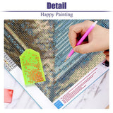 STGLCR 5D Beach Scenic Diamond Painting, Road Diamond Painting Kit for Adults, Diamond Art Kits for Begginners DIY Full Drill Crystal Rhinestone Arts and Crafts 16x12inch STGLCR