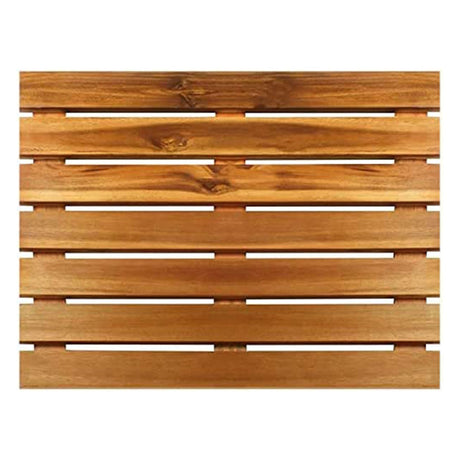 Villa Acacia Wooden Bath Mats -23 x 23 Inch Acacia Wood Indoor or Outdoor Shower Mats - Slated Platform Wood Shower Mat for Floor﻿ Thirteen Chefs