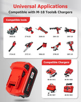 KOOMICY 4Pack 18V 6.0Ah Batteries Replacement for Milwaukee M-18 Battery and 1 Charger Set KOOMICY