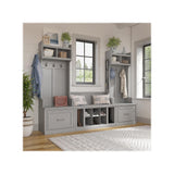 kathy ireland Home by Bush Furniture Woodland 69-Inch Entryway Storage Set with 6 Shelves, Cape Cod Gray (WDL012CG) Bush Business Furniture