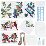 WEBEEDY 20 Sets Paper Quilling Kit for Adults Beginners DIY 5 Styles Birds Quilling Card Kit Animals Greeting Card Making Kit with Instruction DIY Quilling Supplies for Halloween Christmas Party Gifts WEBEEDY