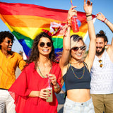 UPINS 500Pcs Resin Pride Beads Rainbow Beads for Jewelry Making DIY Crafts Gift Pride Month Lesbian Gay Wedding Party Favors Parades Accessories Supplies UPINS