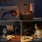 Moragin 2 Pack Led Cordless Table Lamps Rechargeable,Table Lights Battery Operated-IP65 Waterproof-for Outdoor Patio/Restaurants/Home/Dinner/Table top Lighting-Rechargeable Touch Lamp Moragin