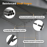 10×20 Carport Portable Carport Garage Heavy Duty with Sidewalls, Reinforeced Metal Frame, Waterproof Carport Canopy for Party Boat Cars and Storage (Grey) gaildon