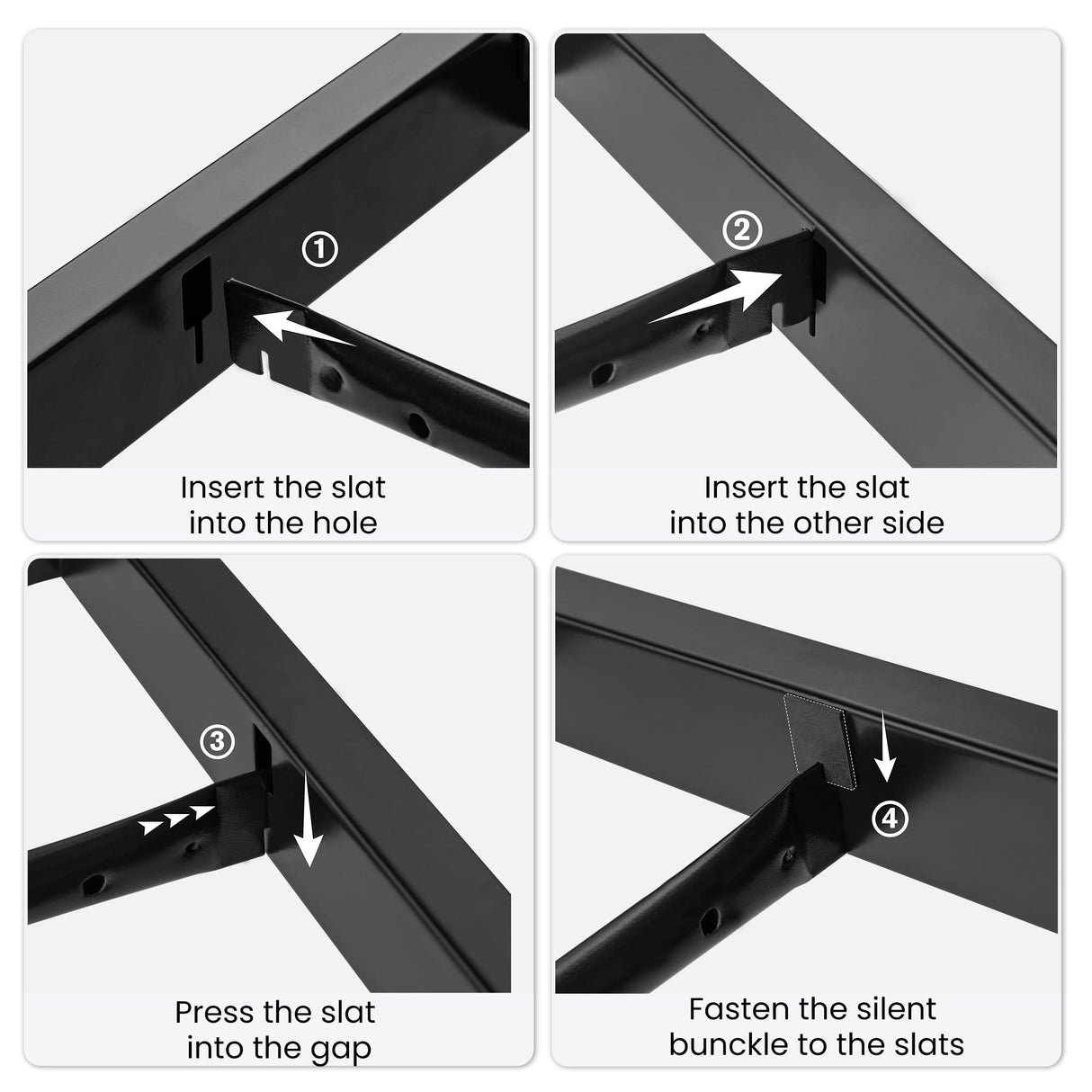 SHA CERLIN Queen Size Bed Frame with Wooden Headboard,Heavy Duty Metal Slats Support Platform,No Box Spring Needed,Rustic Brown SHA CERLIN