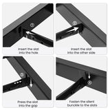 SHA CERLIN Queen Size Bed Frame with Wooden Headboard,Heavy Duty Metal Slats Support Platform,No Box Spring Needed,Rustic Brown SHA CERLIN