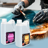 Deep Pour Epoxy Resin Kit - 1 Gallon Clear Resin Epoxy for Crafts, Resin Jewelry Making, Resina Epoxica para Manualidades, Art Resin Easy Mix 1:1 Ratio, Strong, Anti-Yellowing, Non - Bubble ERCorArt