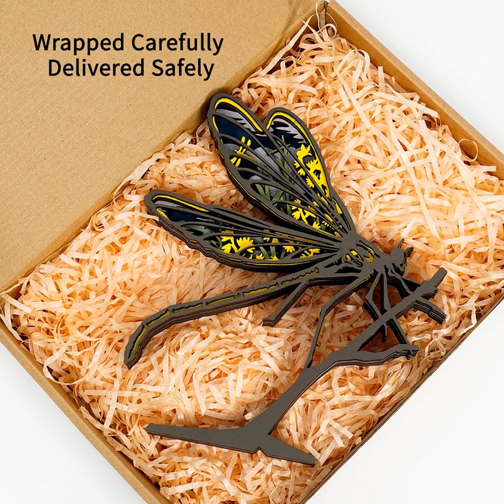 3D Wooden Animal Carving LED Night Light, Wood Carving Light, Modern Home Decoration, Decorative Tables, Cabinets, Living Rooms, Bedrooms, Offices, Farmhouses, Bookshelves, Perfect Holiday Gifts Tivisiy