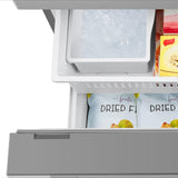 DUURA Elite DE210FDBMDSS Refrigerator Built in with French Doors Adjustable Glass Shelves Dual Drawer Bottom Freezer with Ice Maker, LED Interior Light and Stainless Steel Exterior, 36-Inch, Metallic DUURA Elite