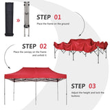 Wonlink 10x20 ft Instant Pop up Canopy, Folding Heavy Duty Height Adjustable Shelter Gazebos with Wheeled Bag Wonlink