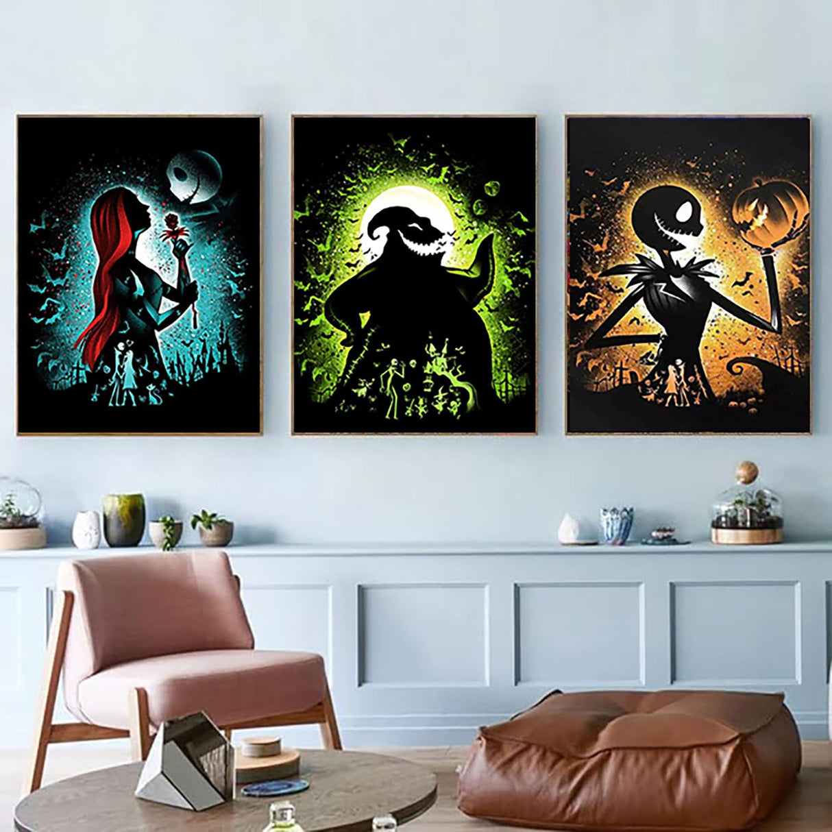 AIBOERL Diamond Painting Kits for Adults - 3 Pack Halloween DIY 5D Diamond Art Kits Full Drill Diamond Dots Paintings with Diamonds Gem Art and Crafts Home Decor 12x16inch AIBOERL