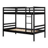 South Shore Fakto Solid Wood Bunk Beds, Matte Black South Shore