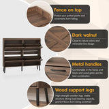Maupvit Large Shoe Storage Cabinet with 4 Flip Drawers, Narrow Shoe Cabinet for Entryway with Wooden Legs, Freestanding Hidden Shoe Rack Organizer ＆ Metal Hinges, Walnut Maupvit