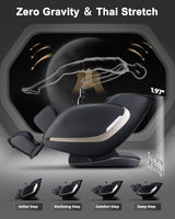 EASPEARL R8089 Pro 4D Massage Chair,SL-Track Zero Gravity Massage with Heat,OTA System,Electric Footrest,Airbags,Bluetooth,APP Control,Shiatsu Massage Chairs Full Body and Recliner with Stretch EASPEARL