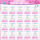 JellyArch 20 Set Princess DIY Painting Kit Ceramic to Paint Your Own Princess Rainbow Castle Statues Unpainted Plaster Figurines Brushes Acrylic Paints Bags Party Favor for Adults JellyArch