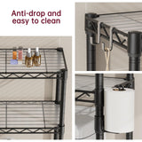 SINGAYE Over-The-Toilet Storage Rack 3-Tier Bathroom Organizer and Storage Shelf Over Toilet with Adjustable Shelf and Basket Freestanding Space Saver Bathroom Shelves Above Toilet for Room Black SINGAYE