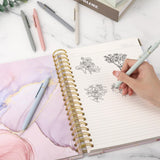 Ddaowanx Gel Pens, 6 Pcs 0.5mm Quick Dry Black Ink Pens Fine Point Smooth Writing Pens, Cute Office School Supplies Gifts for Women Ddaowanx