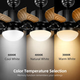 YITAHOME Tropical Ceiling Fan with LED Light and Remote, 52 Inch Outdoor Palm Leaf Fan for Patio with Memory Function, 5 Leaf Blades, Reversible DC Quiet Motor, for Porch, Farmhouse, Indoor YITAHOME