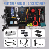 Slat Wall Paneling Garage Slat Wall Storage Systems Garage Wall Organizer, Slatwall Panels 4'x 8' Black Slat Board PVC Wall Panels Slatwall Displays Garage Tool Organizer Wall Mount Slate Wall HODURWALL