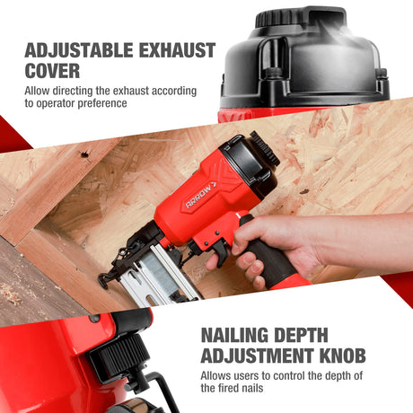 Arrow Pneumatic 16 Gauge Finish Nailer with 1000 Pcs Nails, 16 GA Professional Straight Nail Gun Kit, Oil-free Design, Depth Adjustable, Dryfire-lockout, Fits 1-1/4-Inch to 2-1/2-Inch Finish Nails Arrow