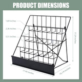 Book Signing Rack, Book Display Rack, Tabletop Magazine Display Racks, 4 Tiered Tabletop Cd Display, Comic Book Magazine Rack for Library Classroom Picture Literature Brochure 16.14" x 17.95" x 17.24" AshKiz