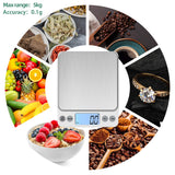 KUBEI Upgraded Larger Size Digital Food Scale Weight Grams and OZ, 5kg/0.1g Kitchen Scale for Cooking Baking, High Precision Electronic Scale with LCD Display KUBEI