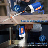 Electric Screwdriver, SORAKO Cordless Screwdriver Rechargeable 4V Max, Power Screwdriver with LED Light, 1300mAh Battery Screwdriver 6 Nm 30 PCS Screw Gun Accessories for Home DIY, Car Repair SORAKO