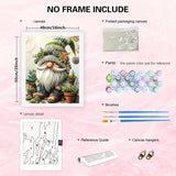 Easy Paint by Numbers Kit for Adults Beginner, Gnome Adult Paint by Number Kits on Canvas, DIY Painting with Numbers for Adults, Acrylic Simple Oil Paint by Number Kits for Home Wall Decor 16x20 In BYGFHLYW