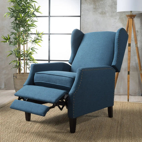 Westeros Wing Back Fabric Upholstered Recliner HouseOfZazla