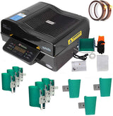 INTSUPERMAI 3D Vacuum Sublimation Heat Press Machine Muti-fuction Sublimation Machine Kit with 9 Pieces Rubber Clamp 2 Heat Resistant Tape for Mugs Transfering Printing 2800W INTSUPERMAI