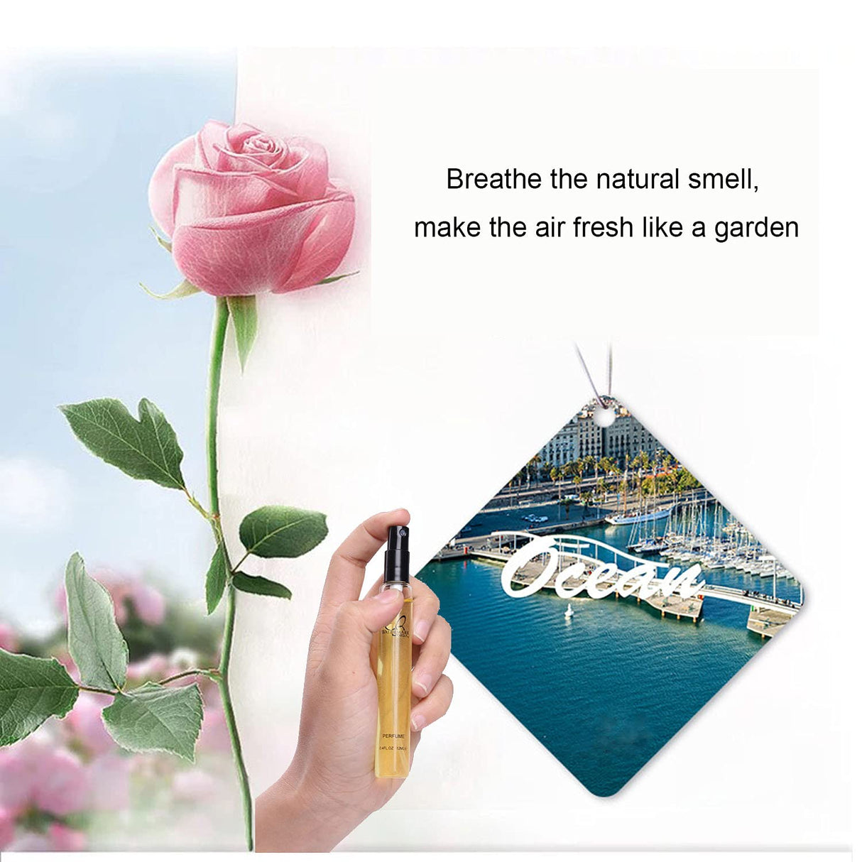 Twavang 30Pcs Sublimation Air Freshener Blanks 5 Styles Car Scented Hanging Sheets DIY Sublimation Air Freshener Set with 30Pcs Self Adhesive Bags and Elastic Rope for Home and Car Decoration Twavang