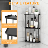 Jesginboo 3 Tier Bathroom Counter Organizer, Vanity Organizer Corner Shelf, Skincare, Makeup Countertop Organizers, Kitchen, Bathroom Counter Storage, Black Jesginboo